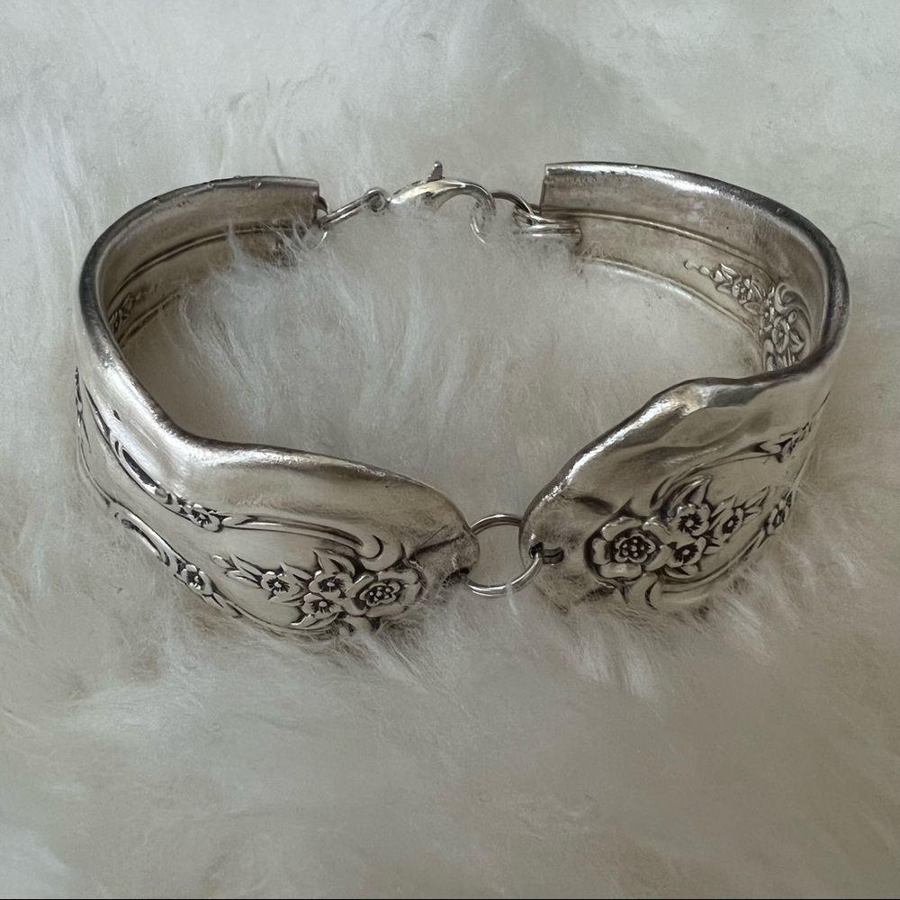 Vintage Silver Plated Flatware Bracelet